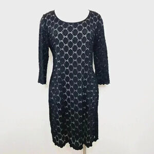 Ronni Nicole Black Lace Overlay Dress Size 10